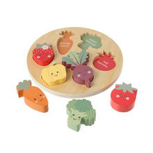 Load image into Gallery viewer, Happy Veggies Wooden Puzzle
