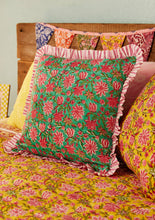 Load image into Gallery viewer, Sanganeri Block Print Cushion Cover

