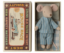 Load image into Gallery viewer, Maileg Big Brother Mouse In Matchbox - Pinstripe

