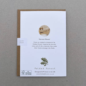 Greetings Card - Harvest Mouse