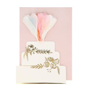 Meri Meri - Stand-Up Wedding Card Floral Cake