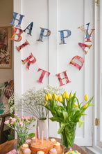 Load image into Gallery viewer, Happy Birthday - Recycled Red Mix Sewn Garland by East End Press
