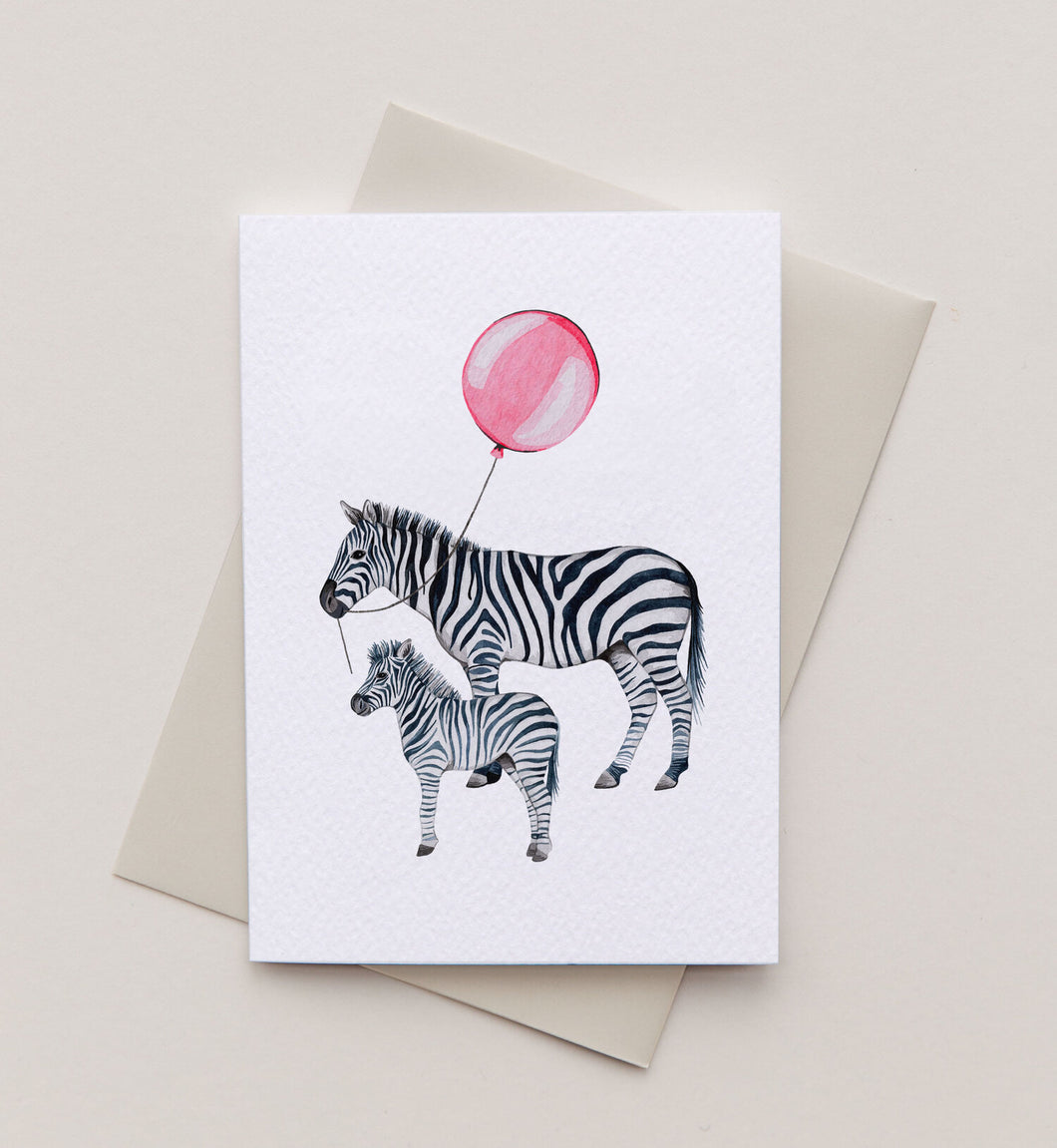 Zebra Baby Card by Sophie Brabbins