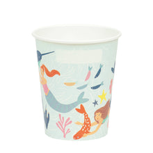 Load image into Gallery viewer, Make Waves Mermaid Paper Cups - 8 Pack by Taking Tables
