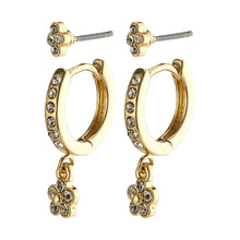 Load image into Gallery viewer, SYLVIA Crystal Earrings Gold Plated by Pilgrim

