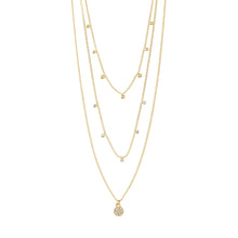 Load image into Gallery viewer, CHAYENNE Recycled Crystal Necklace Gold-Plated by Pilgrim
