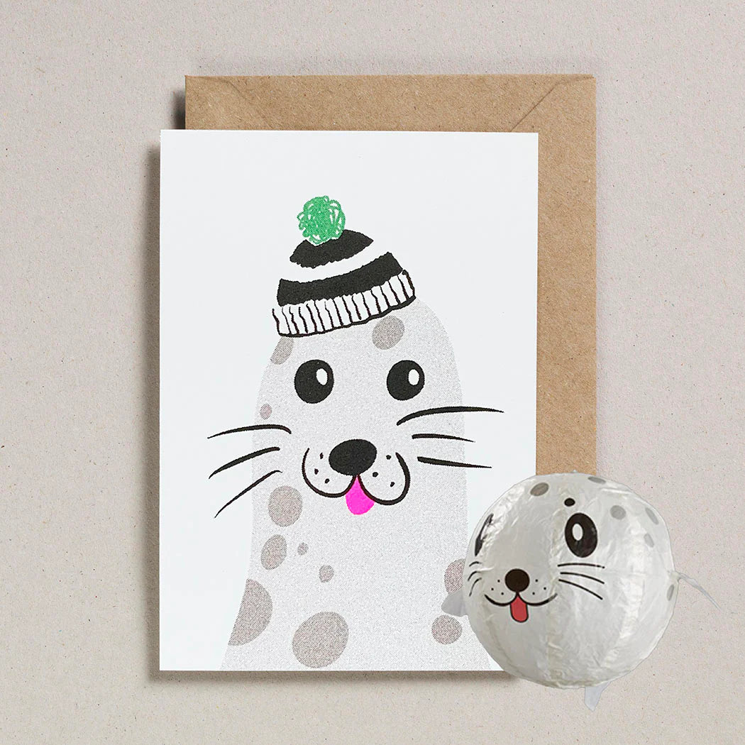 Japanese Paper Balloon Card - Seal