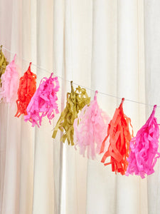 Rice DK - Paper Tassel Garland- Pink/Gold