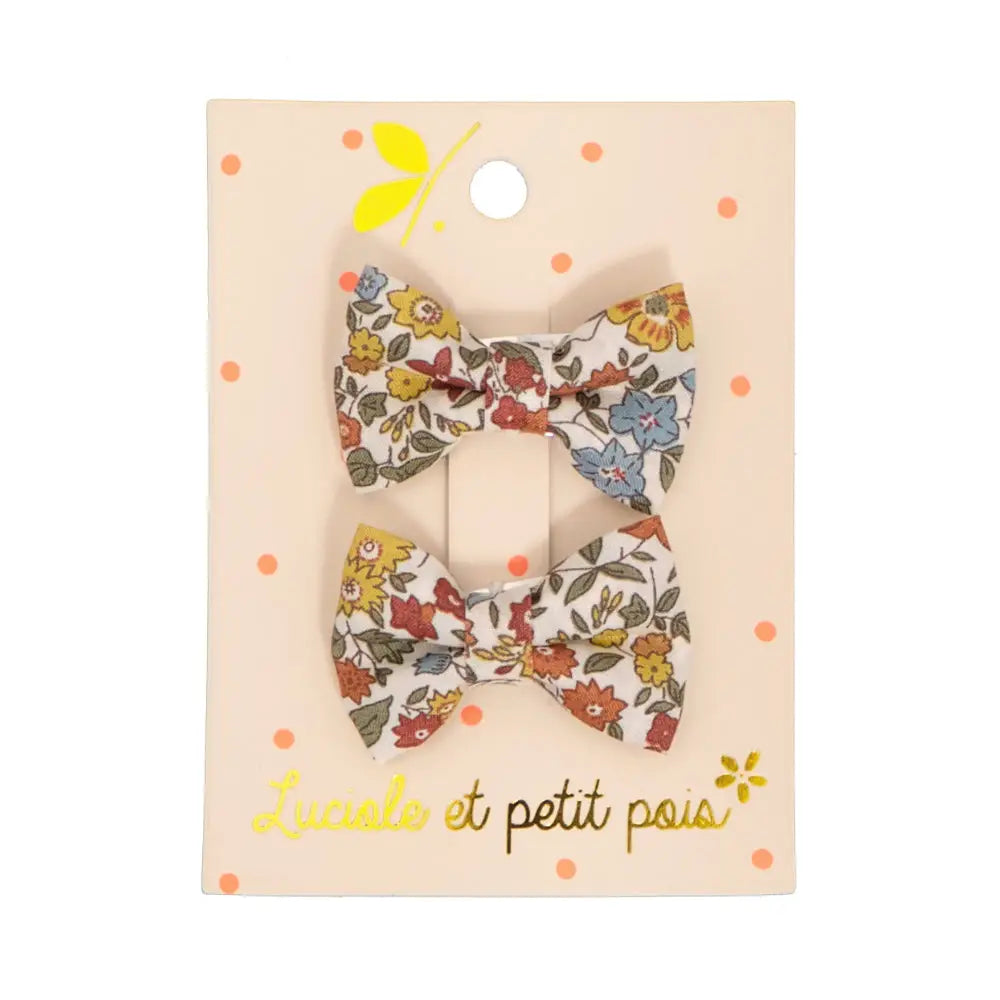 Luciale et petit pais - Set Of 2 Mini Butterfly Clips - Liberty Ava Autumn