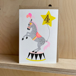 Petra Boase Number Card 4 - Circus Horse