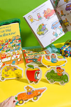 Load image into Gallery viewer, Corn on the Cob Car - Die-cut Card by Richard Scarry
