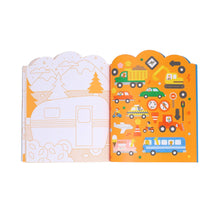 Load image into Gallery viewer, Petit Collage Coloring Book with Stickers - Vehicles
