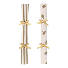Load image into Gallery viewer, Talking Tables Gold Christmas Saucer Crackers
