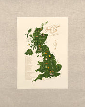 Load image into Gallery viewer, Oldfield Design Print - Great British Walk A3 Map Checklist
