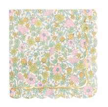 Load image into Gallery viewer, Scalloped Napkins - Floral Green
