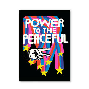 Power To The Peaceful Postcard