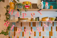 Load image into Gallery viewer, Happy Birthday - Recycled Red Mix Sewn Garland by East End Press
