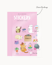 Load image into Gallery viewer, Cats Clear Stickers
