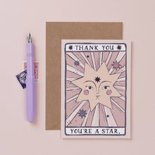 Load image into Gallery viewer, You&#39;re a Star Thank You Card | Thank You Cards | Tarot Card
