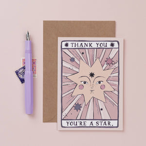 You're a Star Thank You Card | Thank You Cards | Tarot Card