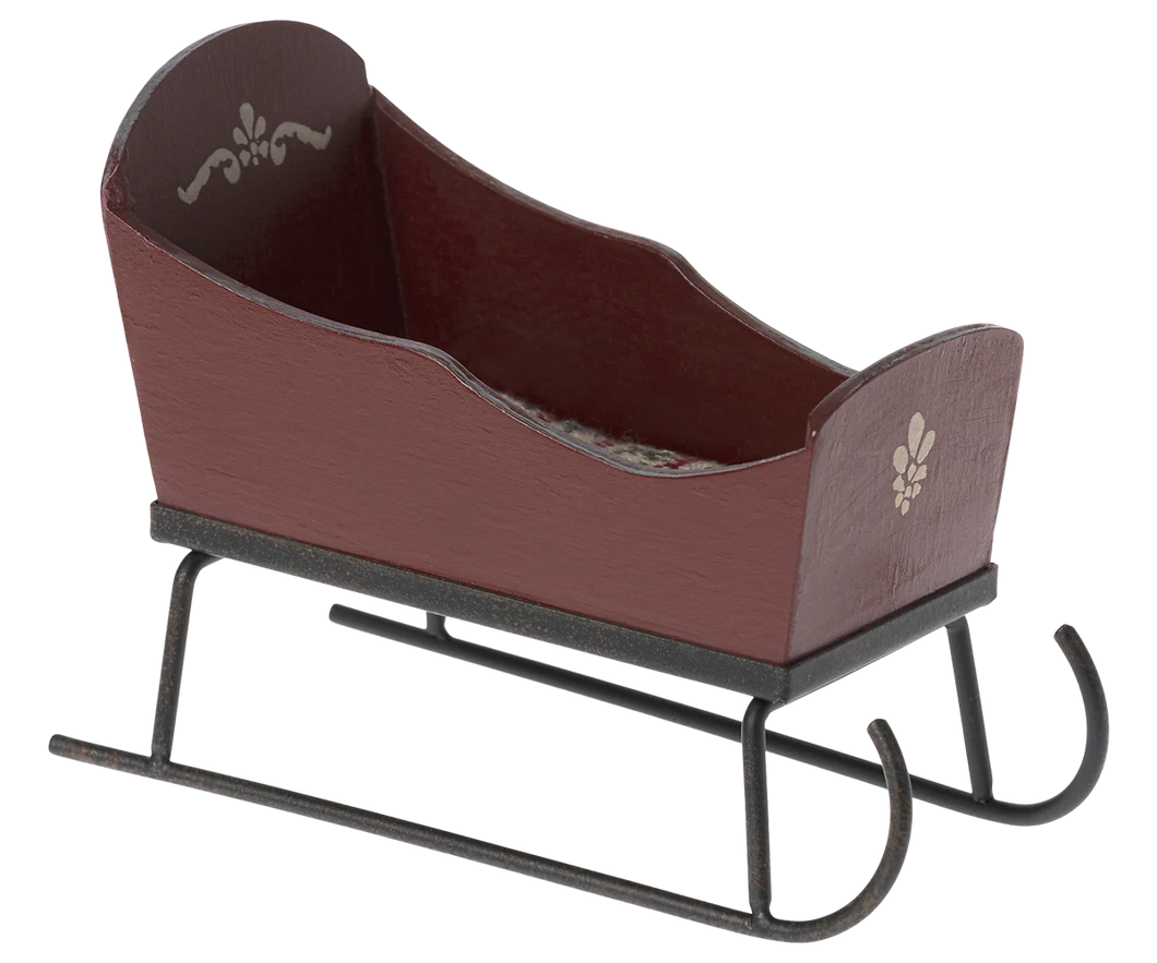 Maileg - Sleigh Mouse - Red