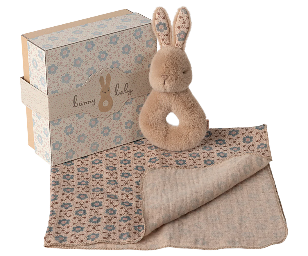 Maileg -  Rabbit Rattle Set - Cream
