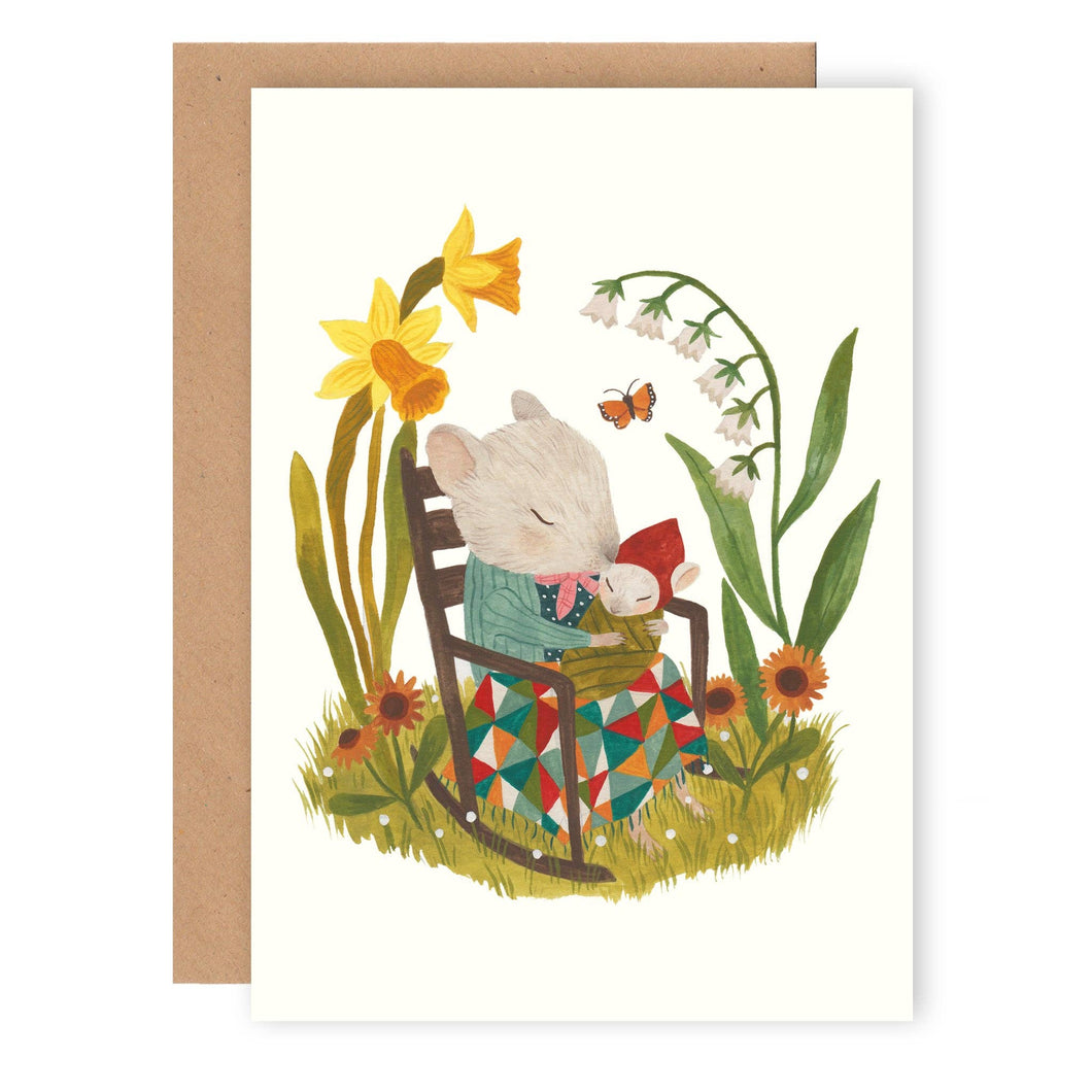 Cécile Berrubé Greetings New Baby Card - Mama Mouse