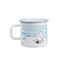 Load image into Gallery viewer, Muurla Enamel Moomin Mug 3.7dl - Let It Snow
