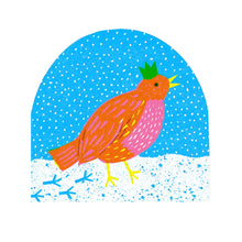 Load image into Gallery viewer, The Printed Peanut Snow Globe Card - Large Robin
