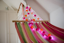 Load image into Gallery viewer, Pink &amp; Orange ‘Festival’ Fairy Light Chain by PomPom Galore
