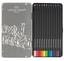 Load image into Gallery viewer, Faber-Castell Colour Pencils Tin Of 12 - Black Edition
