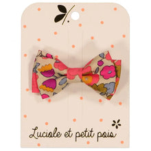 Load image into Gallery viewer, Luciale et petit pais - Double Knot Hair Clip - Liberty Betsy Fluo Tea
