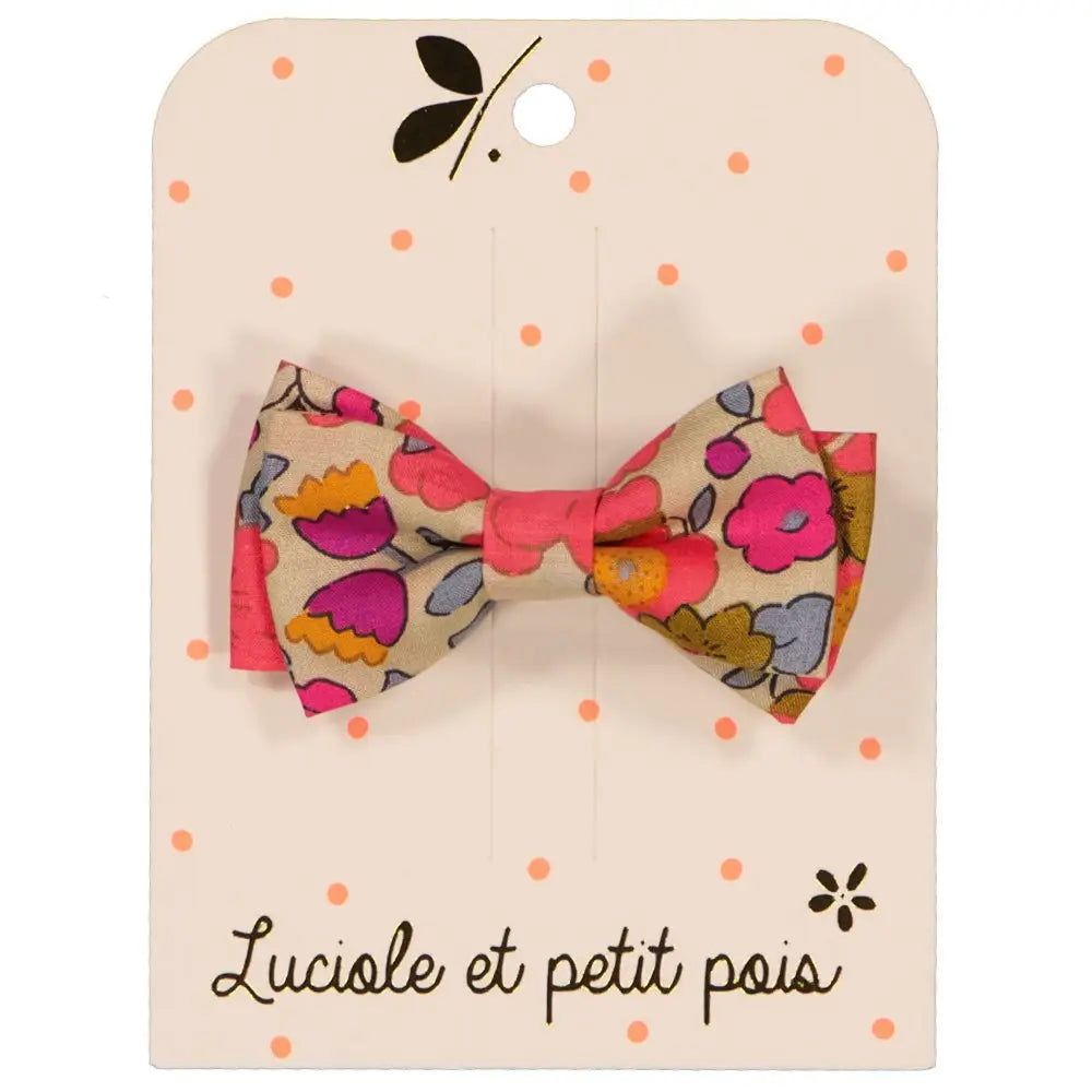 Luciale et petit pais - Double Knot Hair Clip - Liberty Betsy Fluo Tea