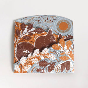 Concertina Card Autumn Leaves by Folded Forest