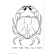 Load image into Gallery viewer, David Shrigley Postcard - Giant Crab
