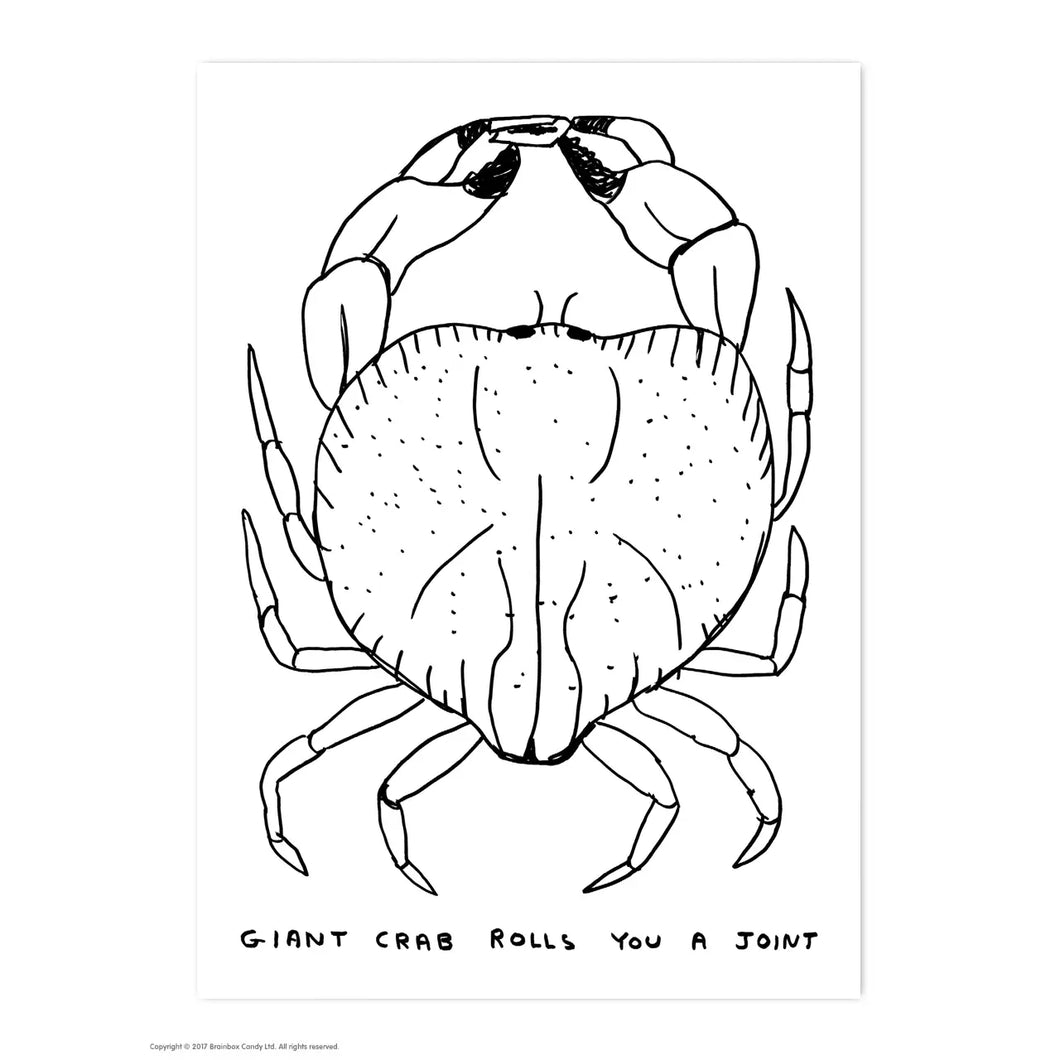 David Shrigley Postcard - Giant Crab