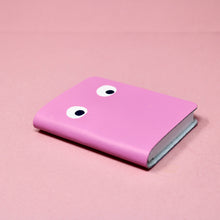 Load image into Gallery viewer, Googly Eye Mini Leather Notebook - Pink or Turquoise
