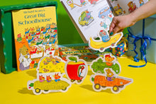 Load image into Gallery viewer, Lowly Worm Apple Car - Die-cut Card by Richard Scarry
