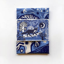 Load image into Gallery viewer, Cotton Tea Towel - Midnight Fox

