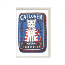Load image into Gallery viewer, Greetings Card - Cat Lover Sardines
