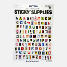 Load image into Gallery viewer, Sticky Supplies Sticker Sheet - Ransom Letters A5
