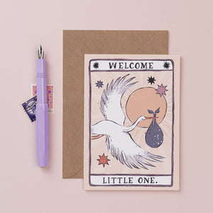 Stork New Baby Card | Gender Neutral Baby Cards | Adoption