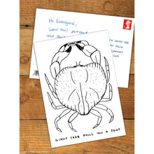 Load image into Gallery viewer, David Shrigley Postcard - Giant Crab
