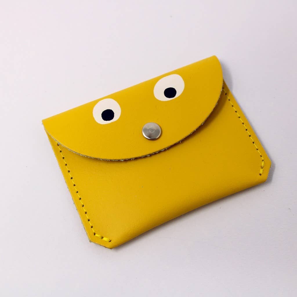 Googly Eye Mini Money Coin Purse - Yellow or Apple Green