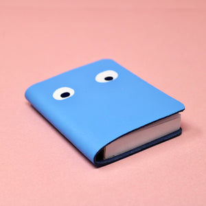 Googly Eye Mini Leather Notebook - Pink or Turquoise