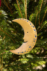 East End Press Board Decoration - Shimmering Man On The Moon