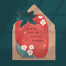 Load image into Gallery viewer, Sweet Strawberry Birthday Card | Kids Birthday Card
