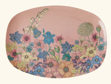 Load image into Gallery viewer, Rice DK - Rectangular Melamine Plate - Flower Collage Print
