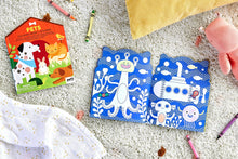 Load image into Gallery viewer, Petit Collage Coloring Book with Stickers - Monsters

