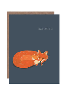 Fox and Cub New Baby Card by Hutch Cassidy